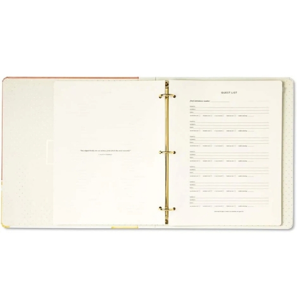 Kate Spade New York Blush Pink Bridal Wedding Planner Organizer - Picture 3 of 5